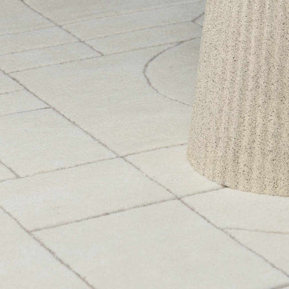 Fusao Off White Area Rug by Boutique Rugs, clearance, subtle pattern on Tampa Home & Garden Store