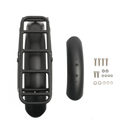 EUNORAU Specter S Rack & Fender Set black bicycle rack and fender with mounting hardware on Tampa Home & Garden Store