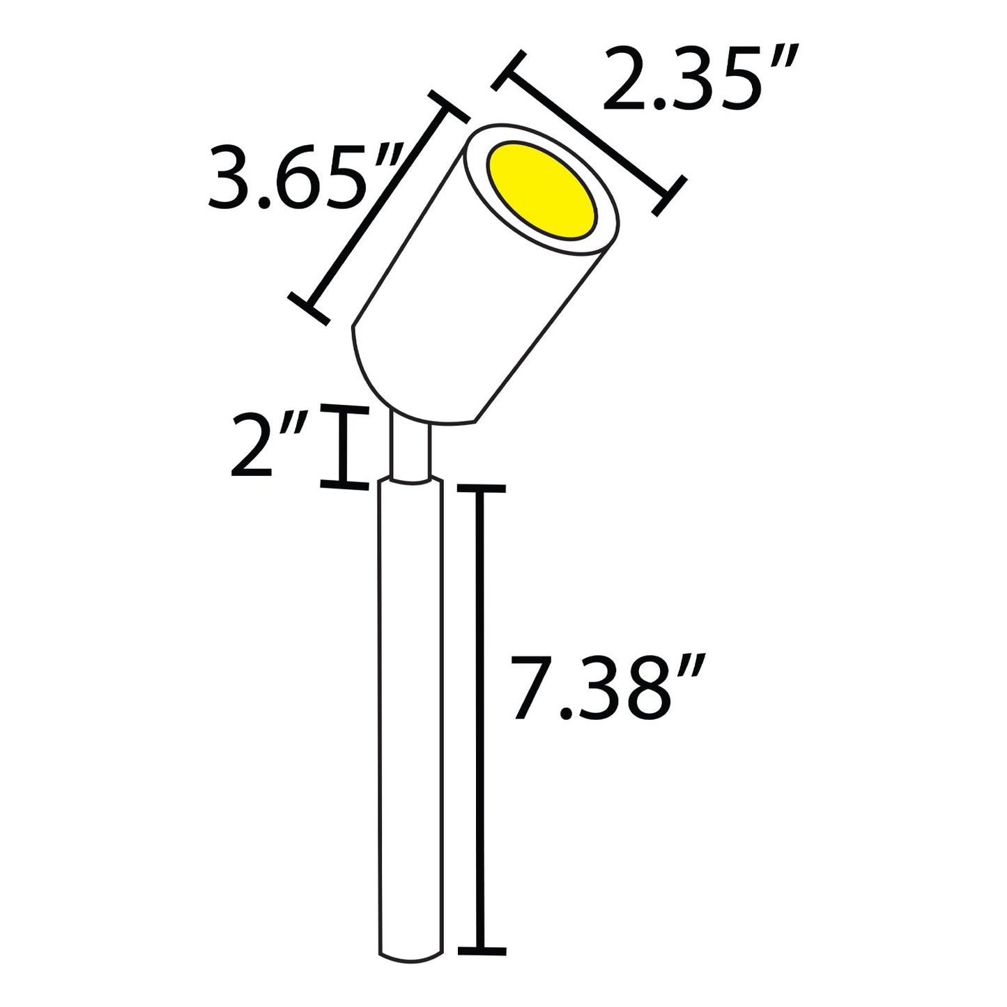 Foco LED de acero inoxidable de bajo voltaje SPS02, luminarias de iluminación ascendentes ajustables