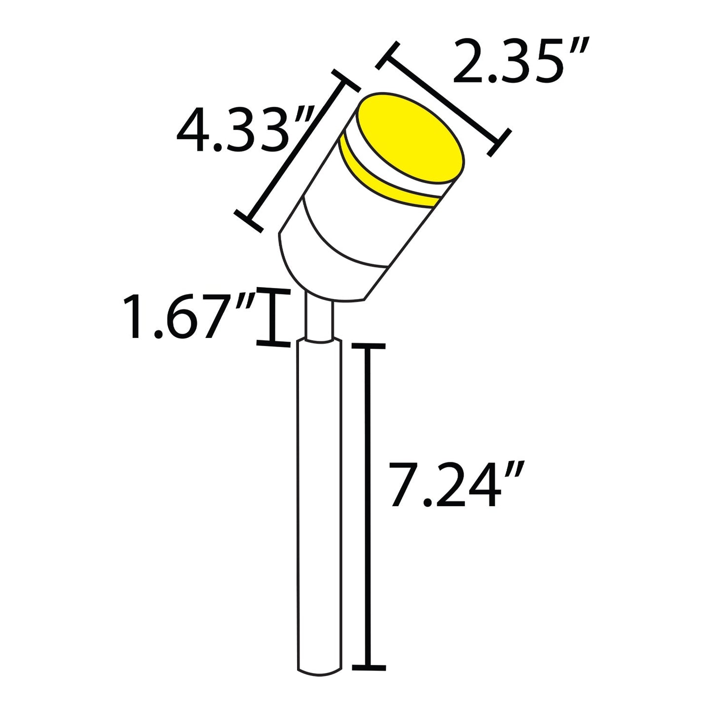 Foco LED SPS03 de acero inoxidable para exteriores, de bajo voltaje, con luces regulables hacia arriba