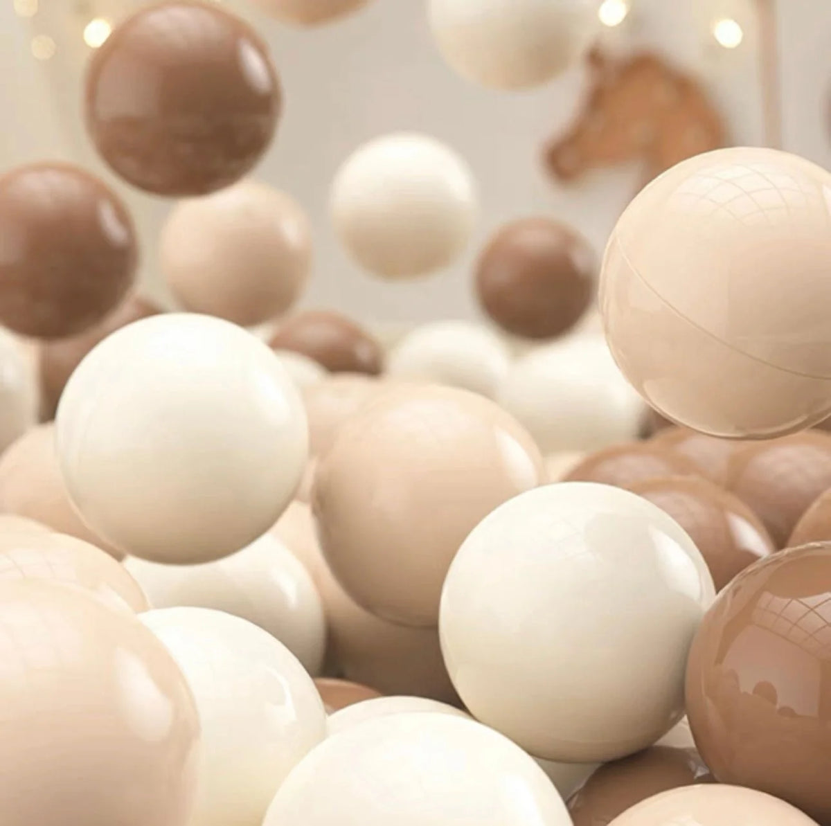 Tiny Land Ocean Ball 200 pcs ball pit balls in cream beige brown on Tampa Home & Garden Store