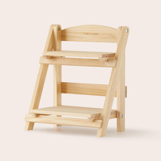 Tiny Land INC play kitchen food storage wooden rack for play food in natural pine finish on Tampa Home & Garden Store