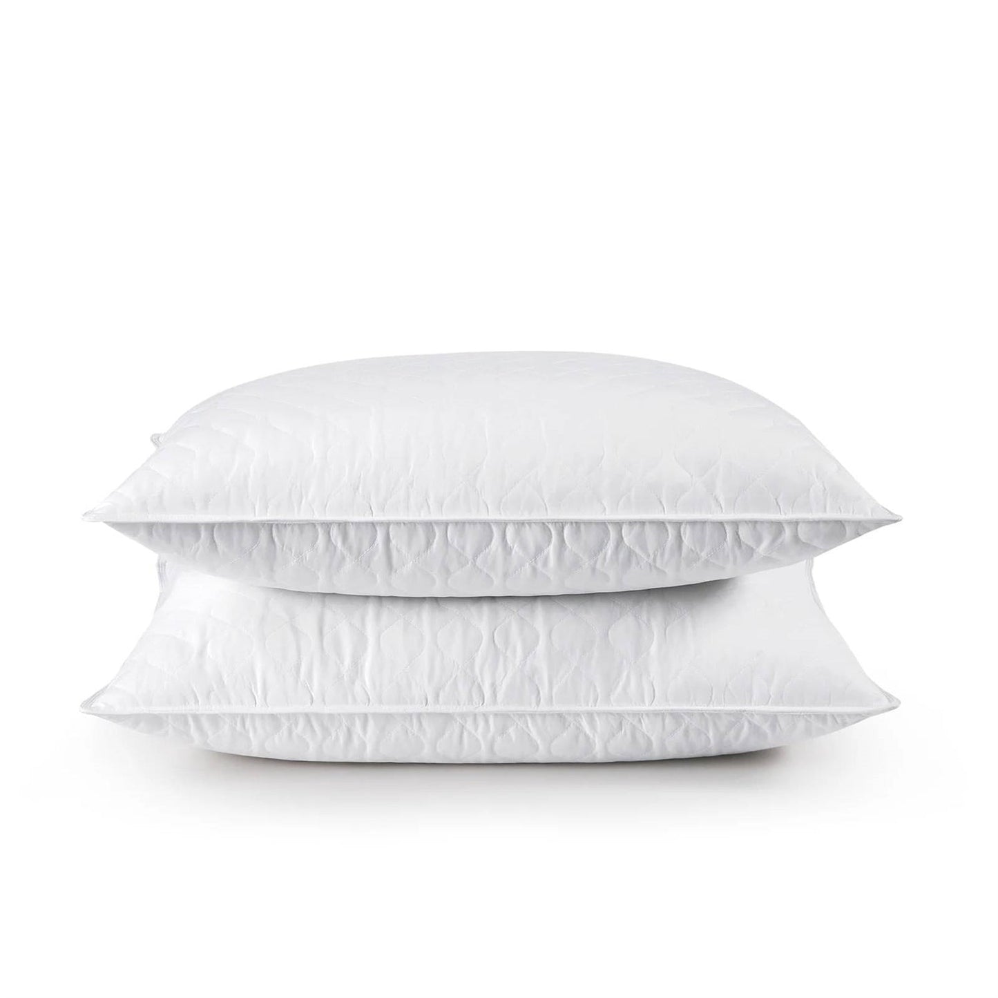 Juego de 2 almohadas lavables a máquina con mezcla de pluma y plumón, tamaño estándar/queen