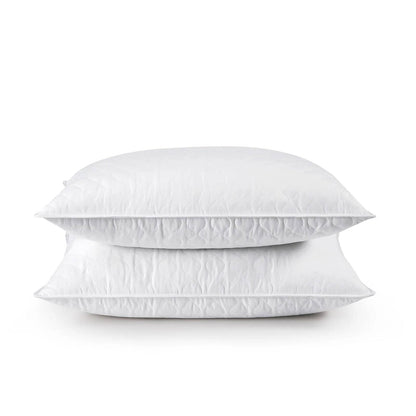 Juego de 2 almohadas lavables a máquina con mezcla de pluma y plumón, tamaño estándar/queen