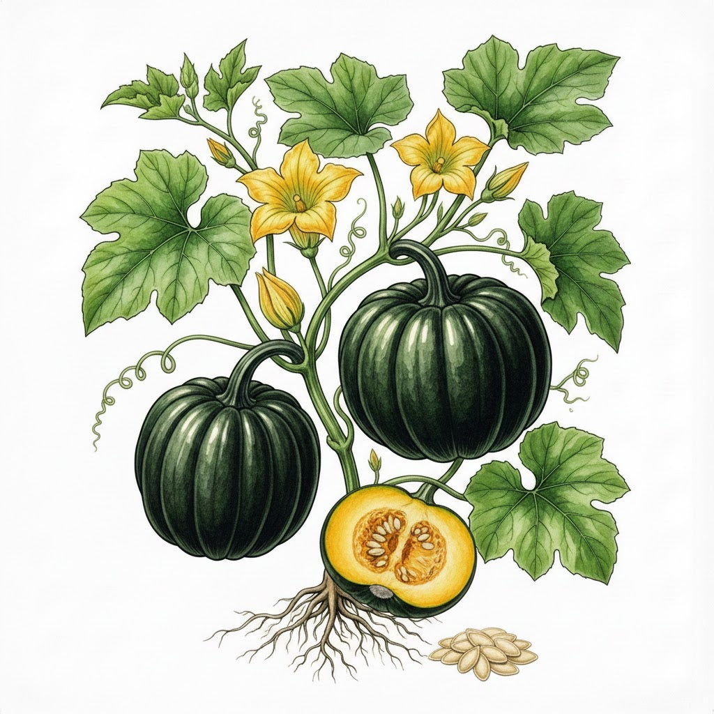 SQUASH (Buttercup) Seeds, Burgess - Tampa Home & Garden Store