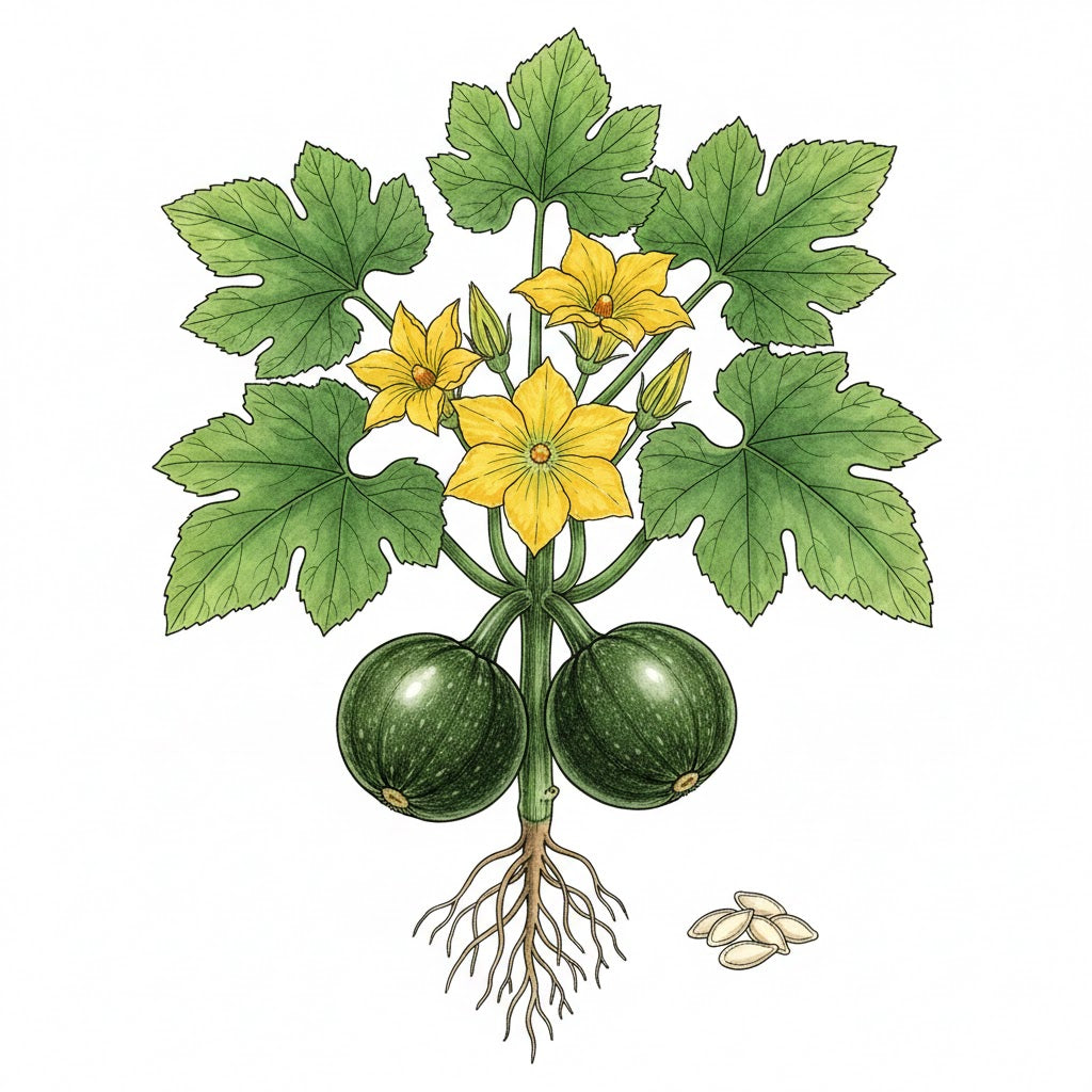SQUASH Seeds, Zucchini Round - Tampa Home & Garden Store