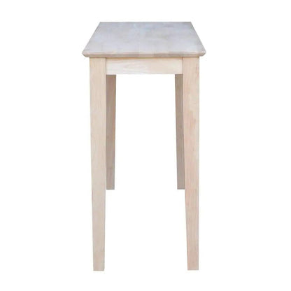 Mesa de sofá consola de madera maciza sin terminar estilo rústico de 1.2 m