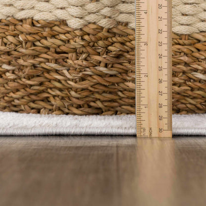 Mudgee Area Rug natural beige braided jute by Boutique Rugs on Tampa Home & Garden Store