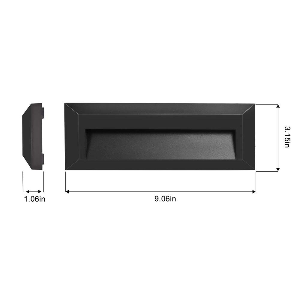 STA04 8W Low Voltage Cast Aluminum Rectangular Surface Mount LED Step or Deck Light