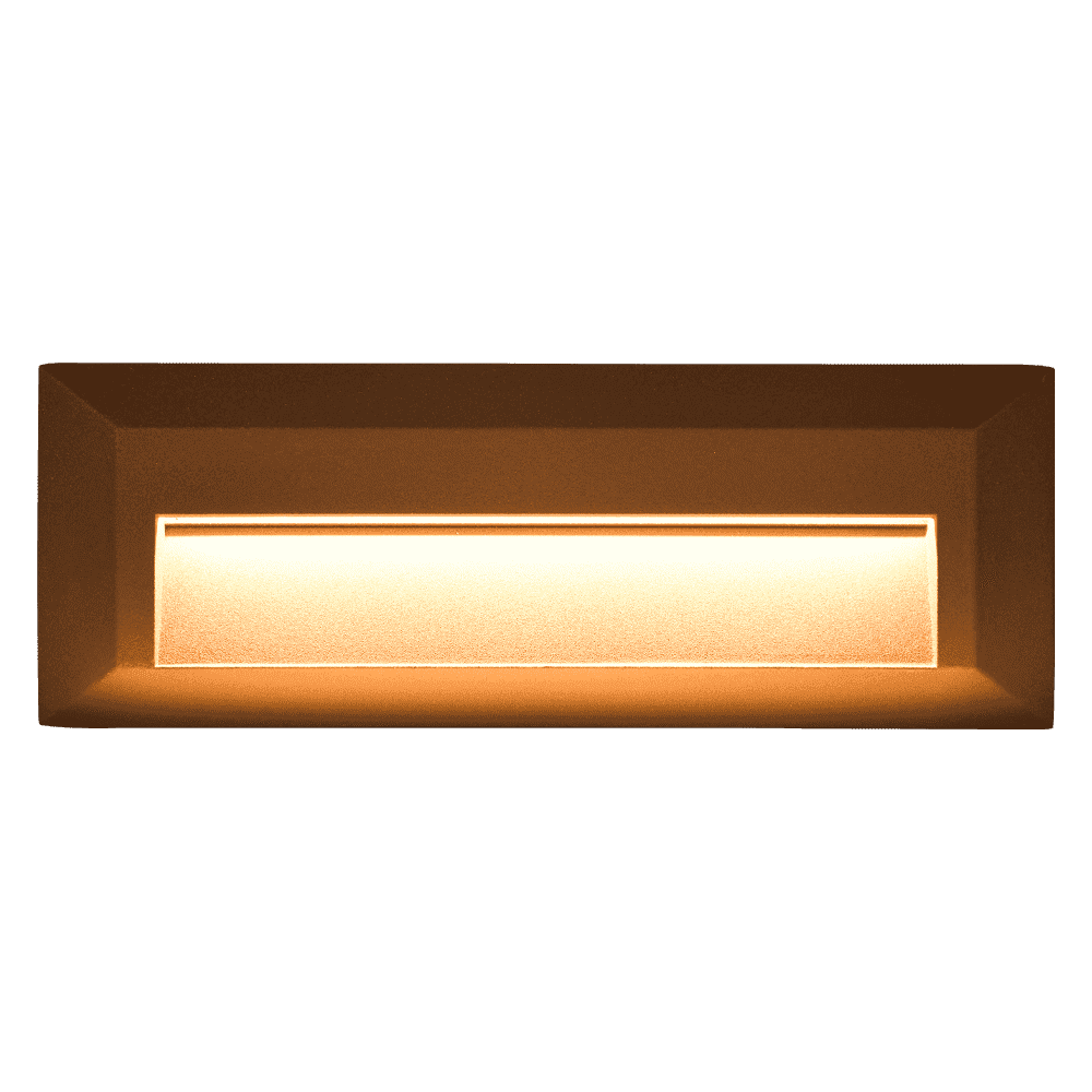 Luz LED rectangular para escalones o cubiertas de aluminio fundido de bajo voltaje STA04 de 8 W para montaje en superficie