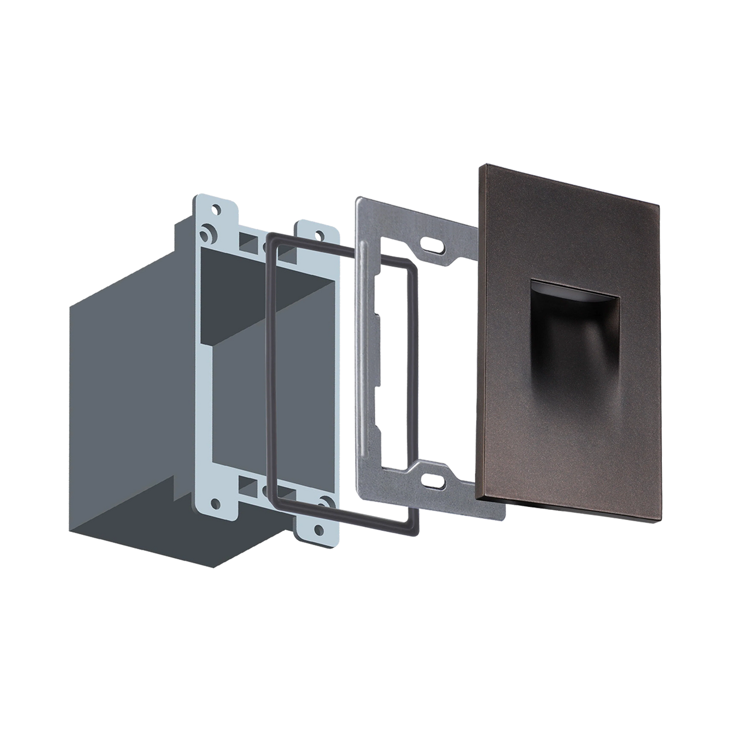 STA06 3.5W Rectangular Waterproof Vertical LED Stair Step Light Wall Lighting Fixture - Tampa soil911.com