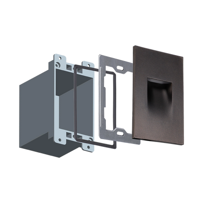 STA06 3.5W Rectangular Waterproof Vertical LED Stair Step Light Wall Lighting Fixture - Tampa soil911.com