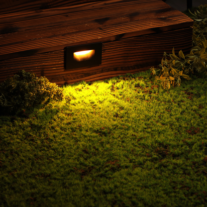 STA07 3W 3CCT Rectangular Waterproof Horizontal LED Stairs Step Light Fixture - Tampa soil911.com