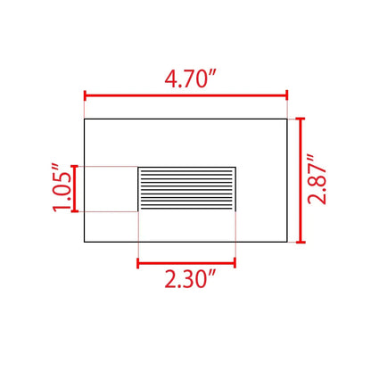 STA08 3.5W 3CCT Rectangular Waterproof Horizontal LED Stair Step Light Fixture