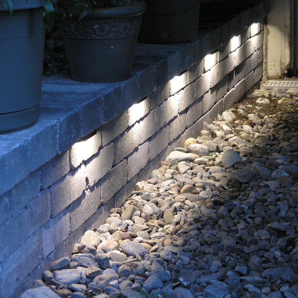 Luces LED para escalones de muro de contención de bajo voltaje STB06 de 3 W, iluminación para pavimentos de paisaje duro