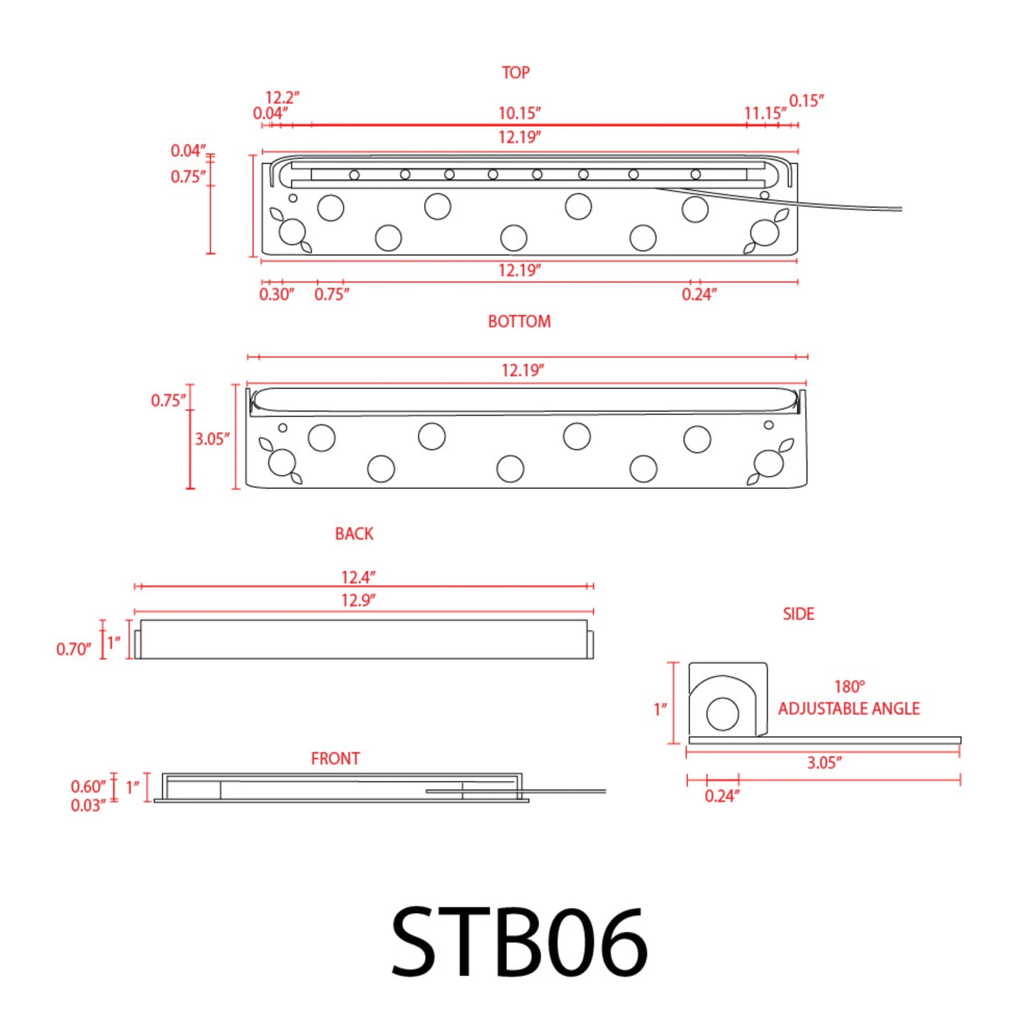 STB06 3W Low Voltage Retaining Wall Step Lights LED Hardscape Paver Lighting