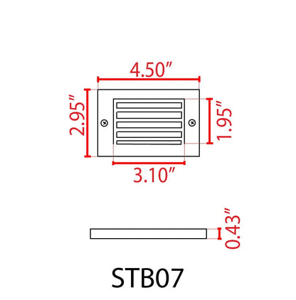 STB07 2W LED Surface Mounted Horizontal Outdoor & Indoor Step Light