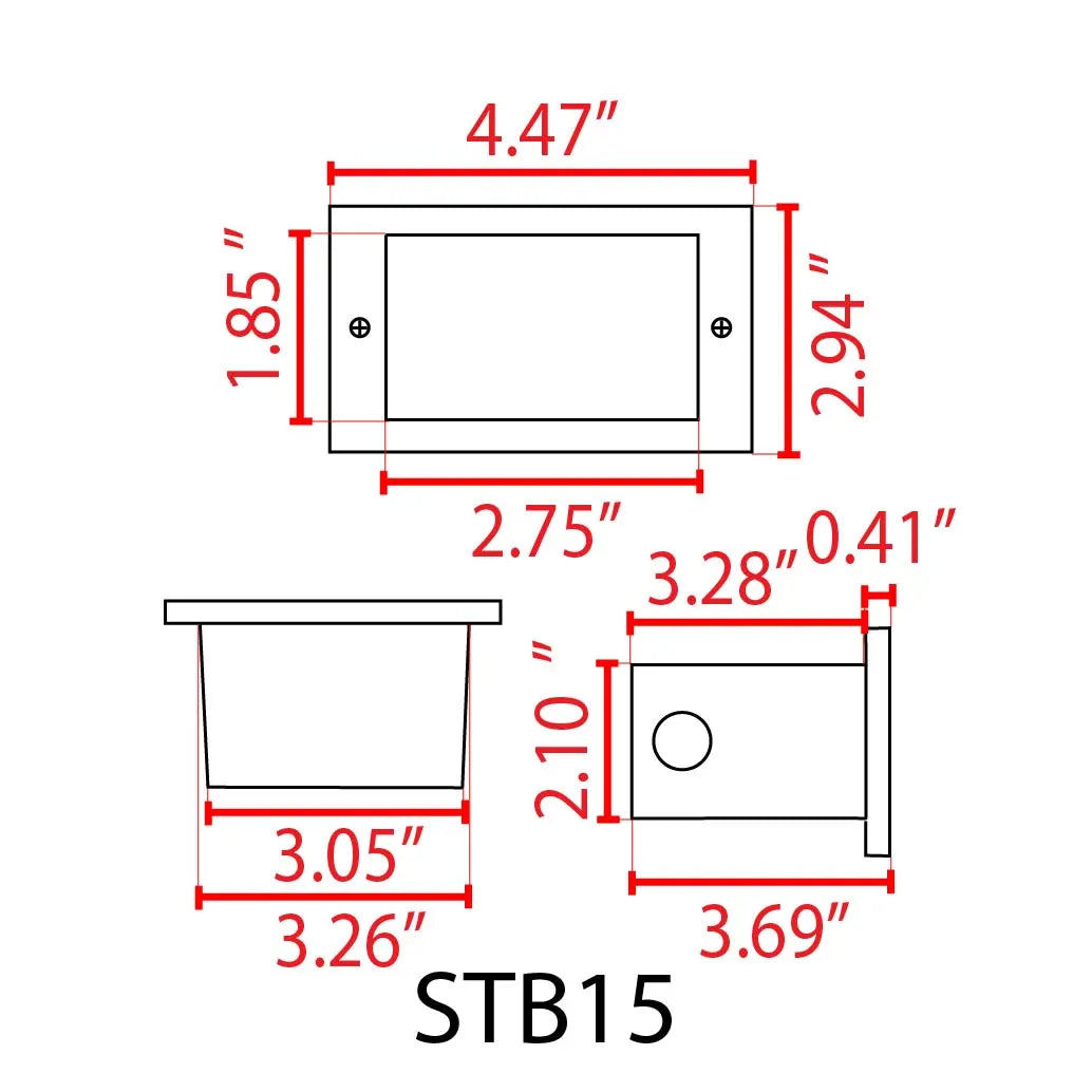 Luces LED de ladrillo impermeables horizontales STB15 para exteriores, luz de borde para escalones