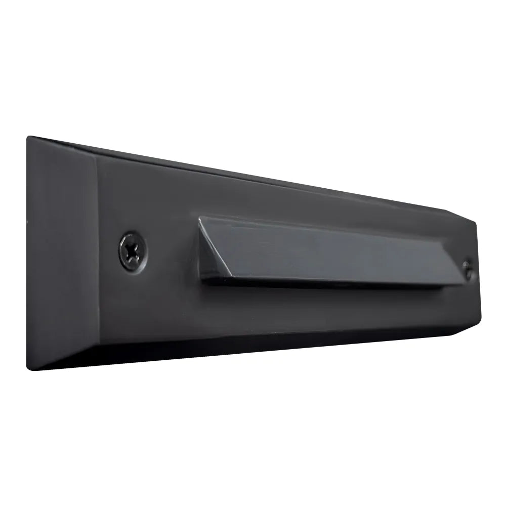 Luz de paso horizontal delgada para interior y exterior de latón fundido con LED STB16 de 2 W para montaje en superficie