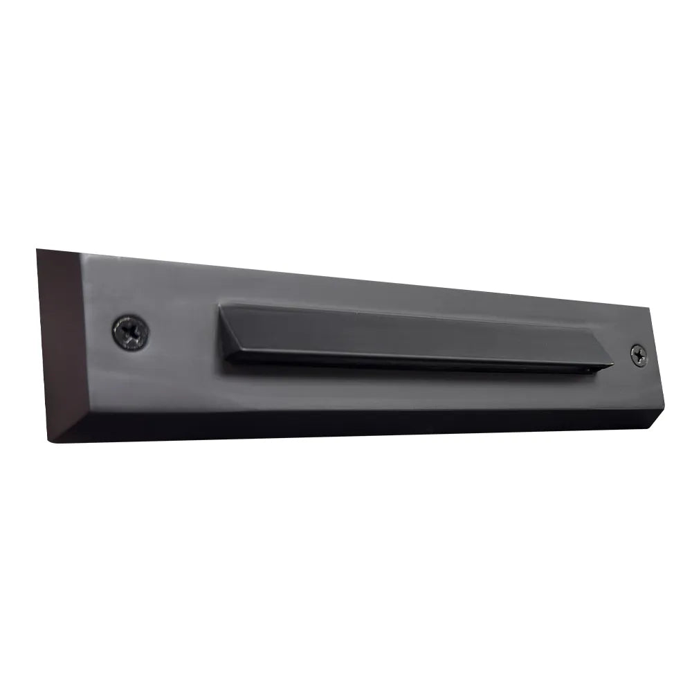 Luz de paso horizontal delgada para interior y exterior de latón fundido con LED STB16 de 2 W para montaje en superficie