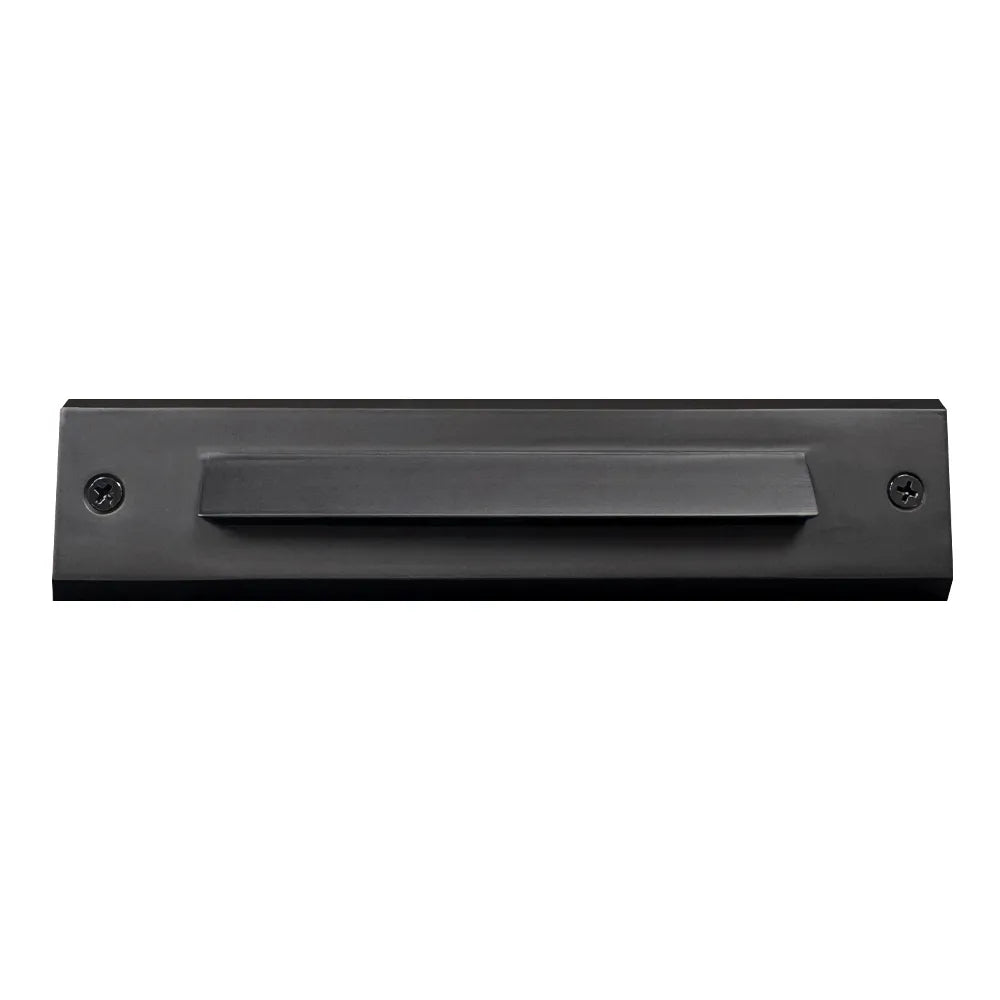 Luz de paso horizontal delgada para interior y exterior de latón fundido con LED STB16 de 2 W para montaje en superficie
