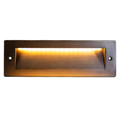 STB18 3W LED Cast Brass Outdoor Horizontal Modern Step Light Low Voltage Lighting