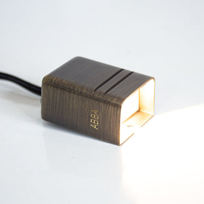 STB19 LED Cast Brass Deck Step Light Surface Mount Low Voltage Landscape Lighting
