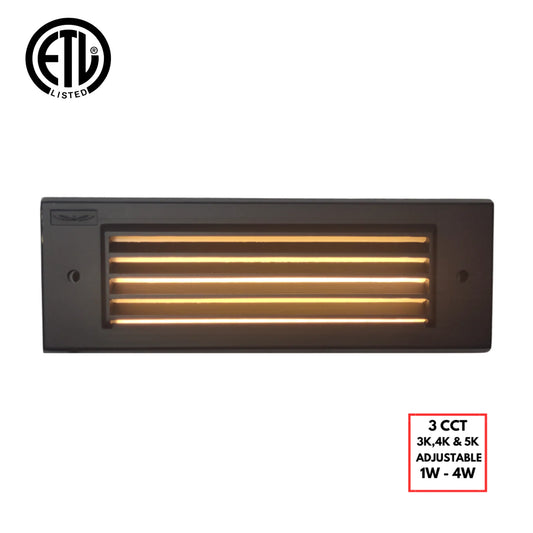 STBCC17 Cast Brass 1W-4W 3CCT Adjustable LED Outdoor Step Light Low Voltage Lighting - Tampa Home & Garden Store