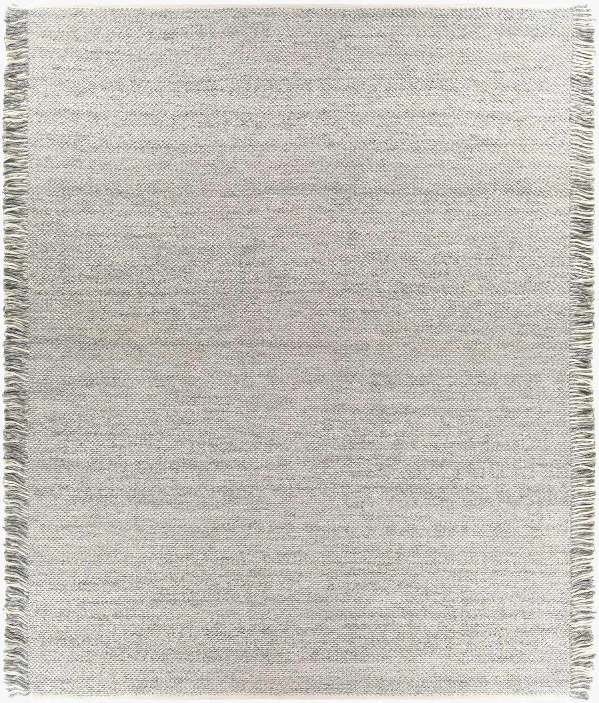 Stenhousemuir Luxe Handmade Rug beige taupe with fringed edges Boutique Rugs on Tampa Home & Garden Store