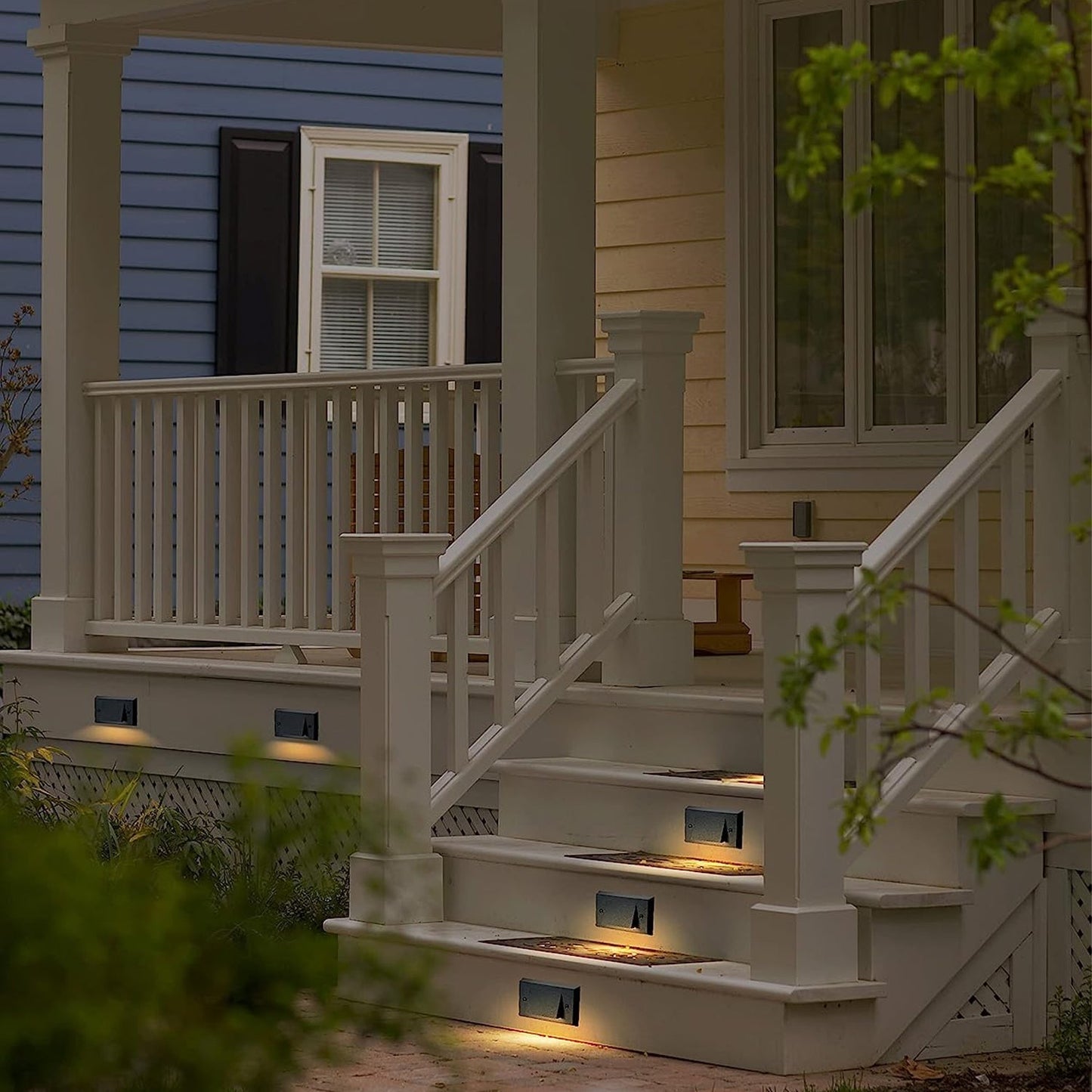 STLA05 4-Pack 3W Slim Black Low Voltage LED Outdoor Step Lights Package, 12V LED Deck Lights Landscape Lights - Tampa soil911.com
