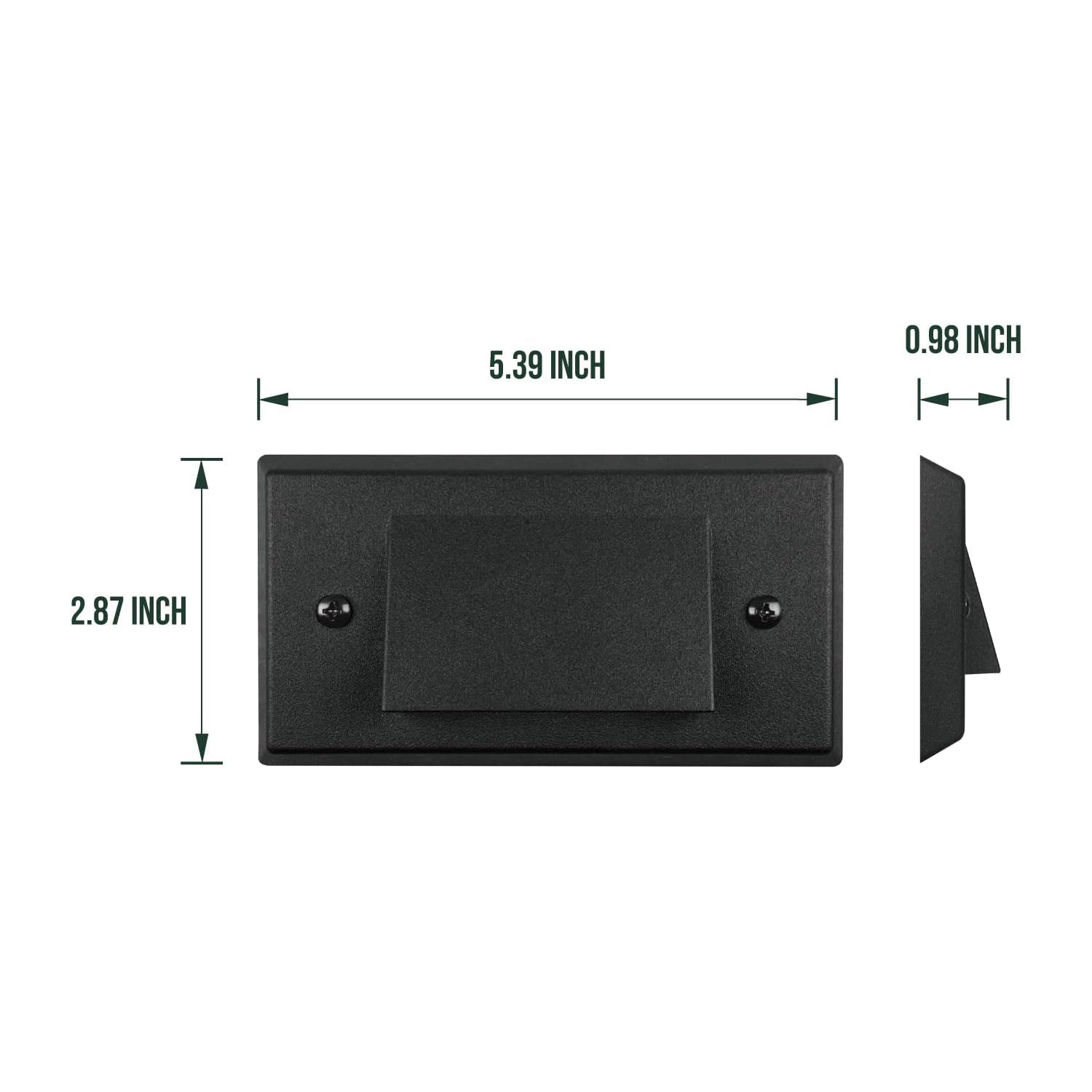 STLA05 4-Pack 3W Slim Black Low Voltage LED Outdoor Step Lights Package, 12V LED Deck Lights Landscape Lights - Tampa soil911.com