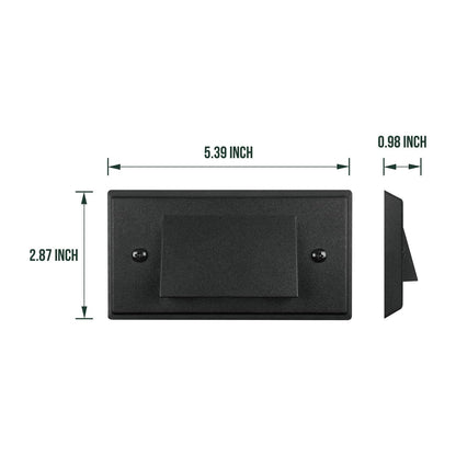 STLA05 4-Pack 3W Slim Black Low Voltage LED Outdoor Step Lights Package, 12V LED Deck Lights Landscape Lights - Tampa soil911.com