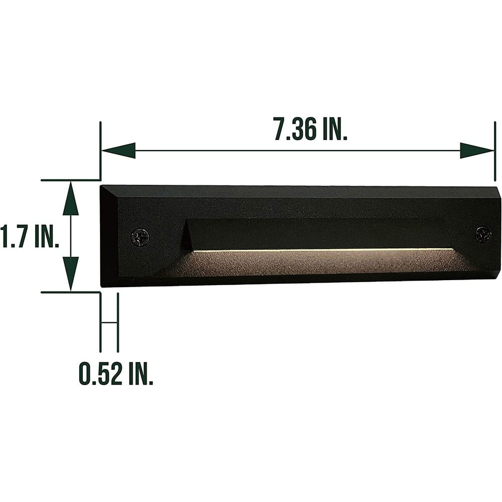 Paquete de 6 luces LED para escalones exteriores de bajo voltaje, delgadas, negras, de 2 W, STLA06, luces LED para terraza de 12 V y luces para paisaje