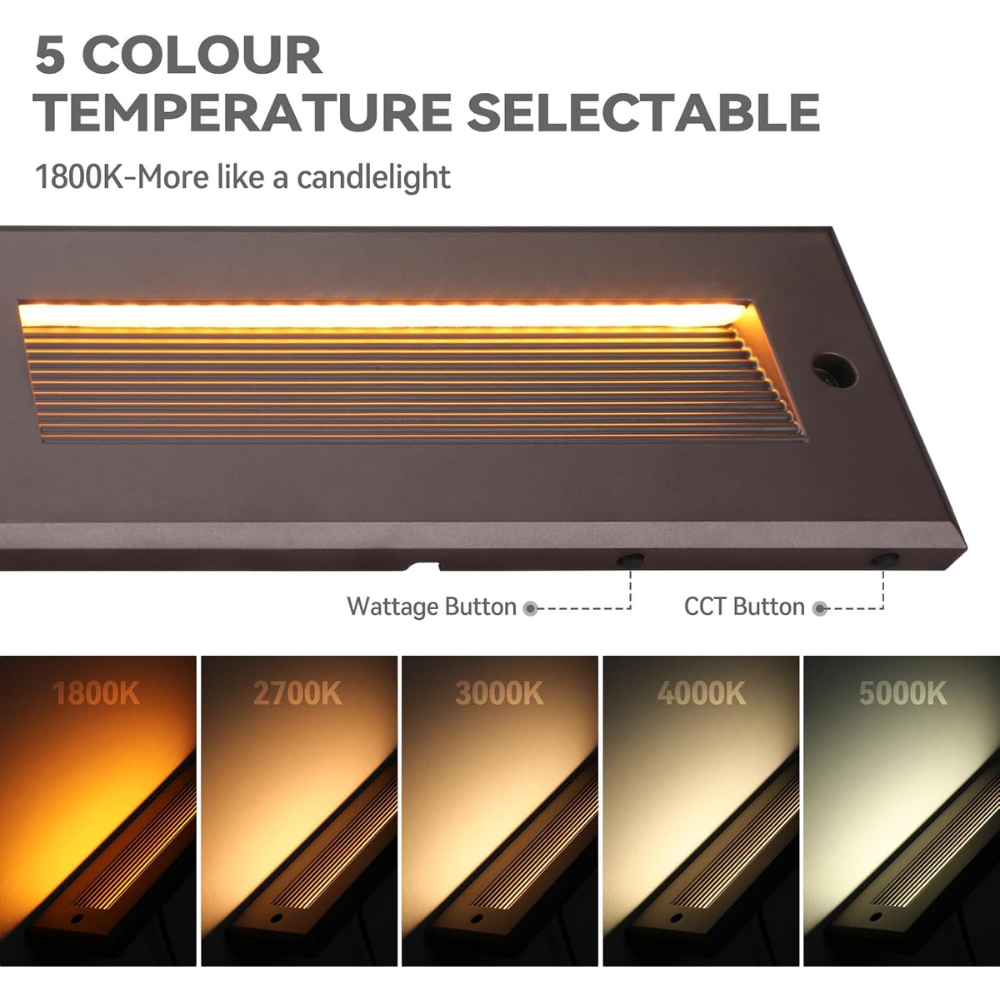 STLA09 6-Pack 3.5W Low Voltage 9" LED Outdoor Step Lights, 12V LED Deck Lights Landscape Lights - Tampa Home & Garden Store