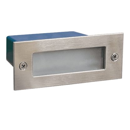 STS02 12V Low Voltage Outdoor Recessed Stainless Steel Brick Wall Light 3000K Warm White Integrated LED Step/ Stair Lighting Fixture