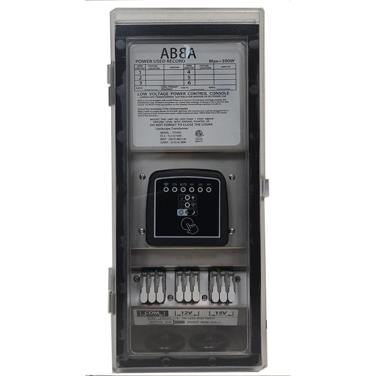 STSW300 300W Digital Smart WIFI 12V, 15V Low Voltage Transformer with Photocell & Timer IP65