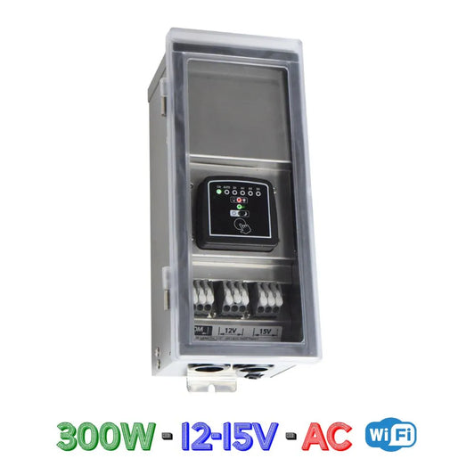 STSW300 300W Digital Smart WIFI 12V, 15V Low Voltage Transformer with Photocell & Timer IP65
