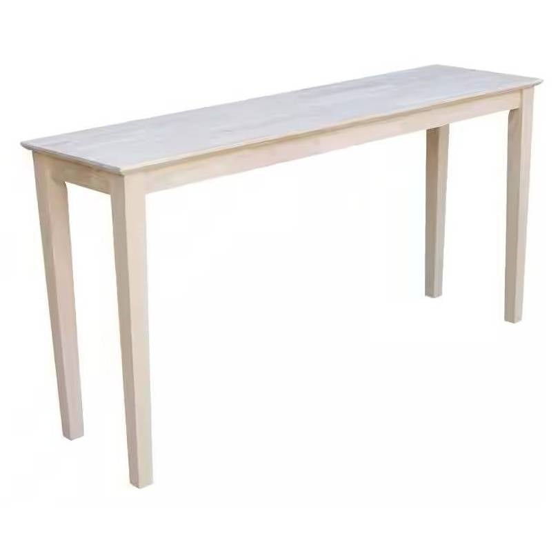 Mesa Consola Sofá Rústica de Madera Maciza sin Acabado de 1.5 m