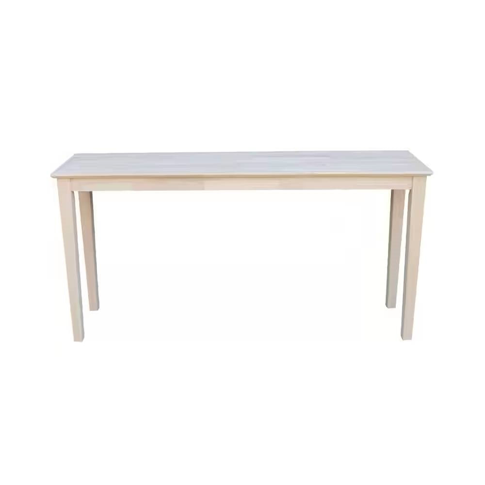 Mesa Consola Sofá Rústica de Madera Maciza sin Acabado de 1.5 m