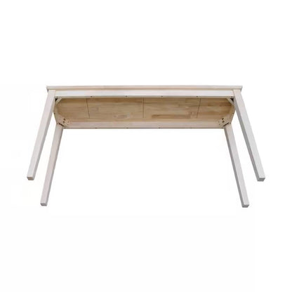 Mesa Consola Sofá Rústica de Madera Maciza sin Acabado de 1.5 m