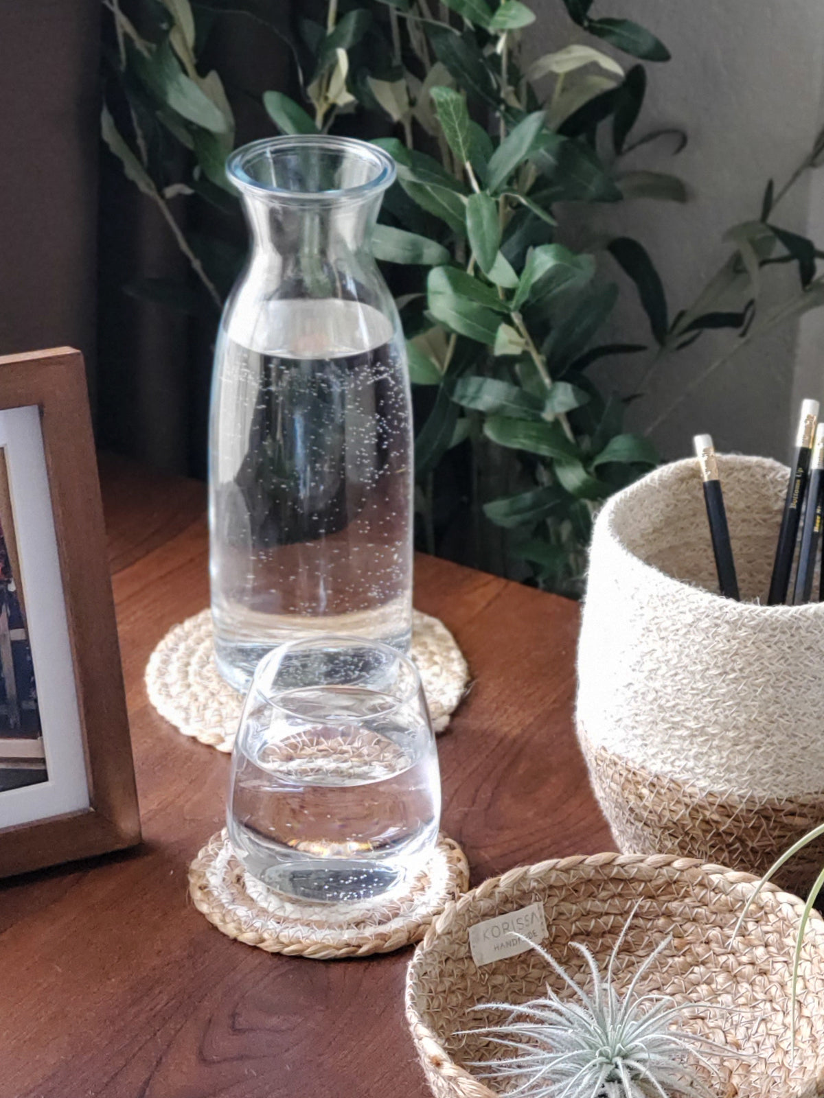 Dessous de verre spirale Kata - Naturel (lot de 4)