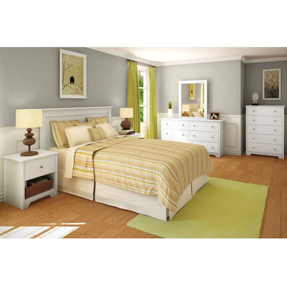 Cabecero de cama matrimonial / queen con acabado blanco