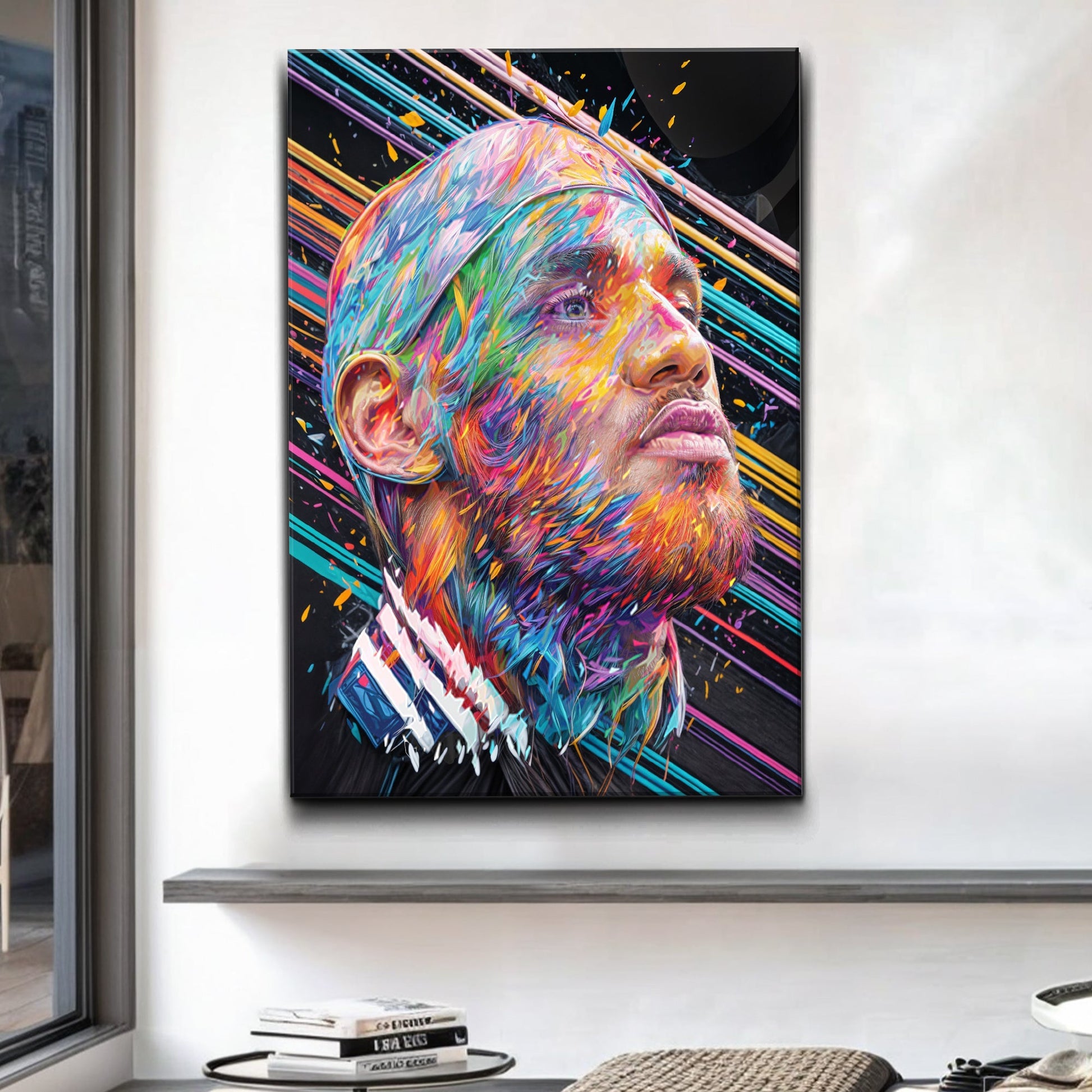 Glowing Determination - Sport Wall Art canvas Tailored Canvases vibrant multicolor portrait on Tampa Home & Garden Store