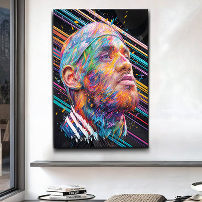Glowing Determination - Sport Wall Art canvas Tailored Canvases vibrant multicolor portrait on Tampa Home & Garden Store