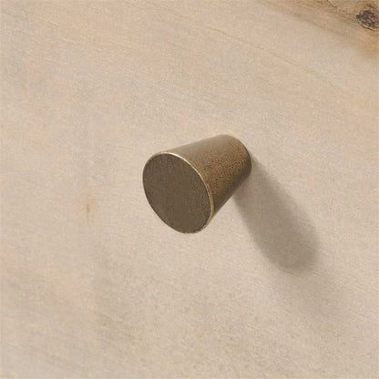 Mesita de Noche de Estilo Rústico de Madera de Arce Claro con 1 Cajón y Estante Abierto