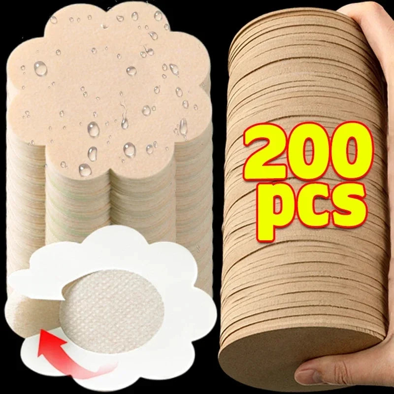 Beige nipple cover pasties, 200 pcs, Silcy Skin self-adhesive bra padding on Tampa Home & Garden Store