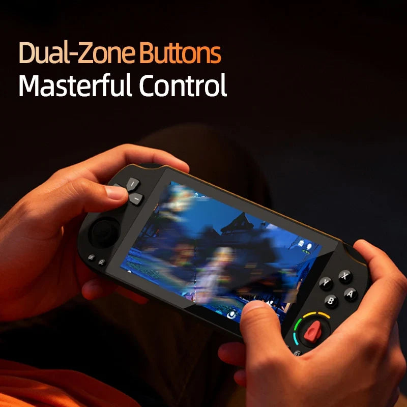 Black 5.0-inch handheld PSK5000 with dual-zone controls and XBOX/SWITCH layout, 6+128GB on Tampa Home & Garden Store