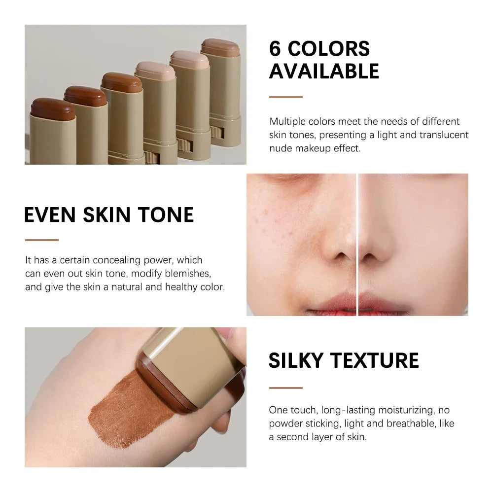 Silcy Skin foundation sticks in 6 nude shades arranged in a row on Tampa Home & Garden Store