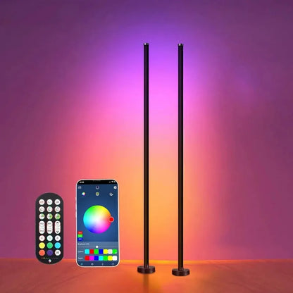 LED Floor Lamp pair by Perfecsy, RGB with remote/app control, mood lighting on Tampa Home & Garden Store