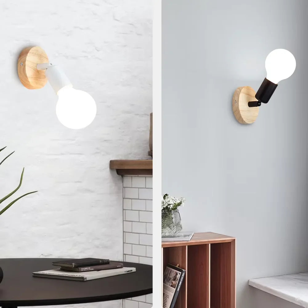 Vintage Industrial Wall Sconce – Retro E27 Bedside Lamp for Bedroom & Dining Room